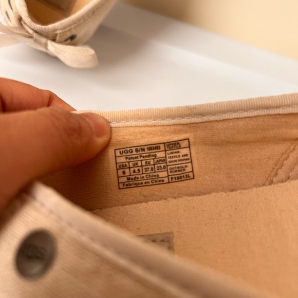 UGG Womens Shoes 6 Casual Slip-On Canvas Espadrilles Sand Loafers Bows Linen - Picture 6 of 12